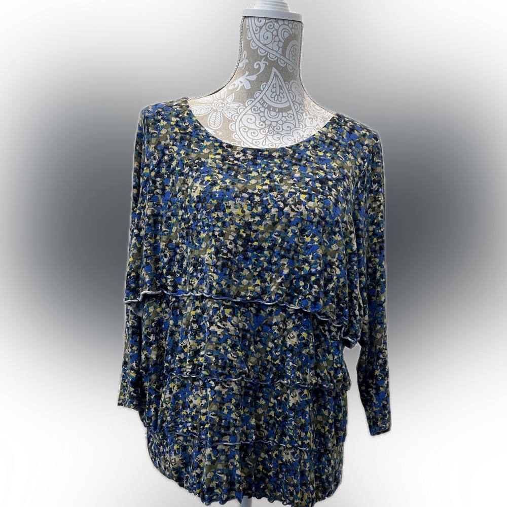 Coldwater Creek Multicolor Layered Blouse XL 18